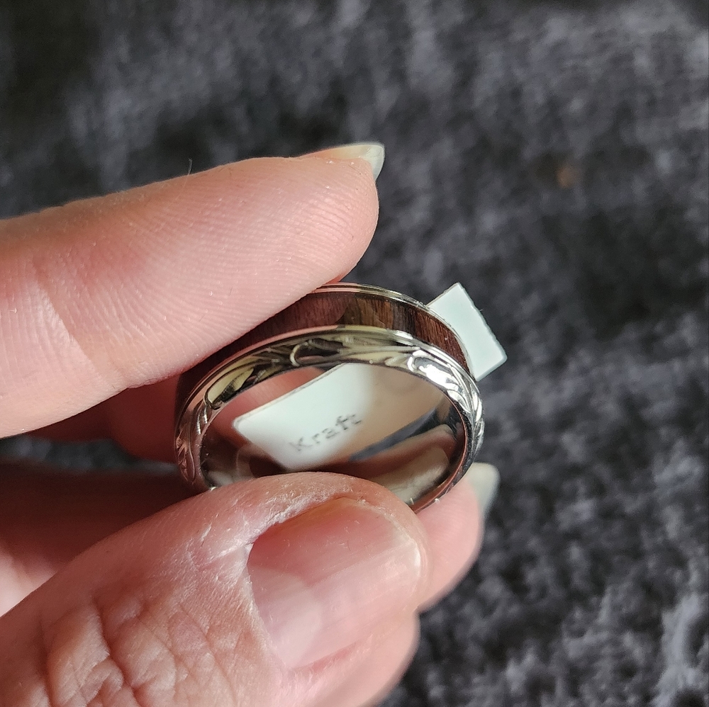 Larson Jewelers Titanium Men's Rings w/Wood Inlay - Picture 10 of 16